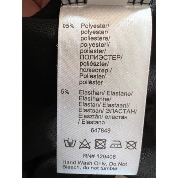 Venus Black Party Dress Large Mini Sheath Gold Accent Necklace Straps Stretch - Picture 12 of 16